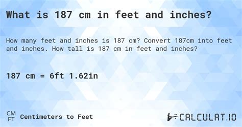 187 cm in inches and feet|187 cm in feet and inches